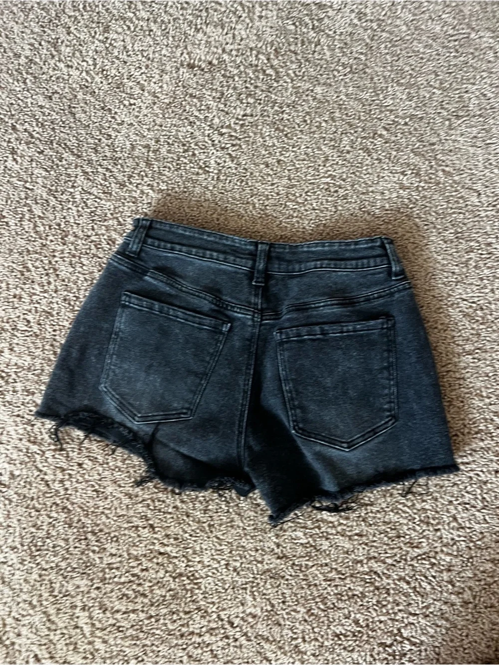 Black Denim Shorts